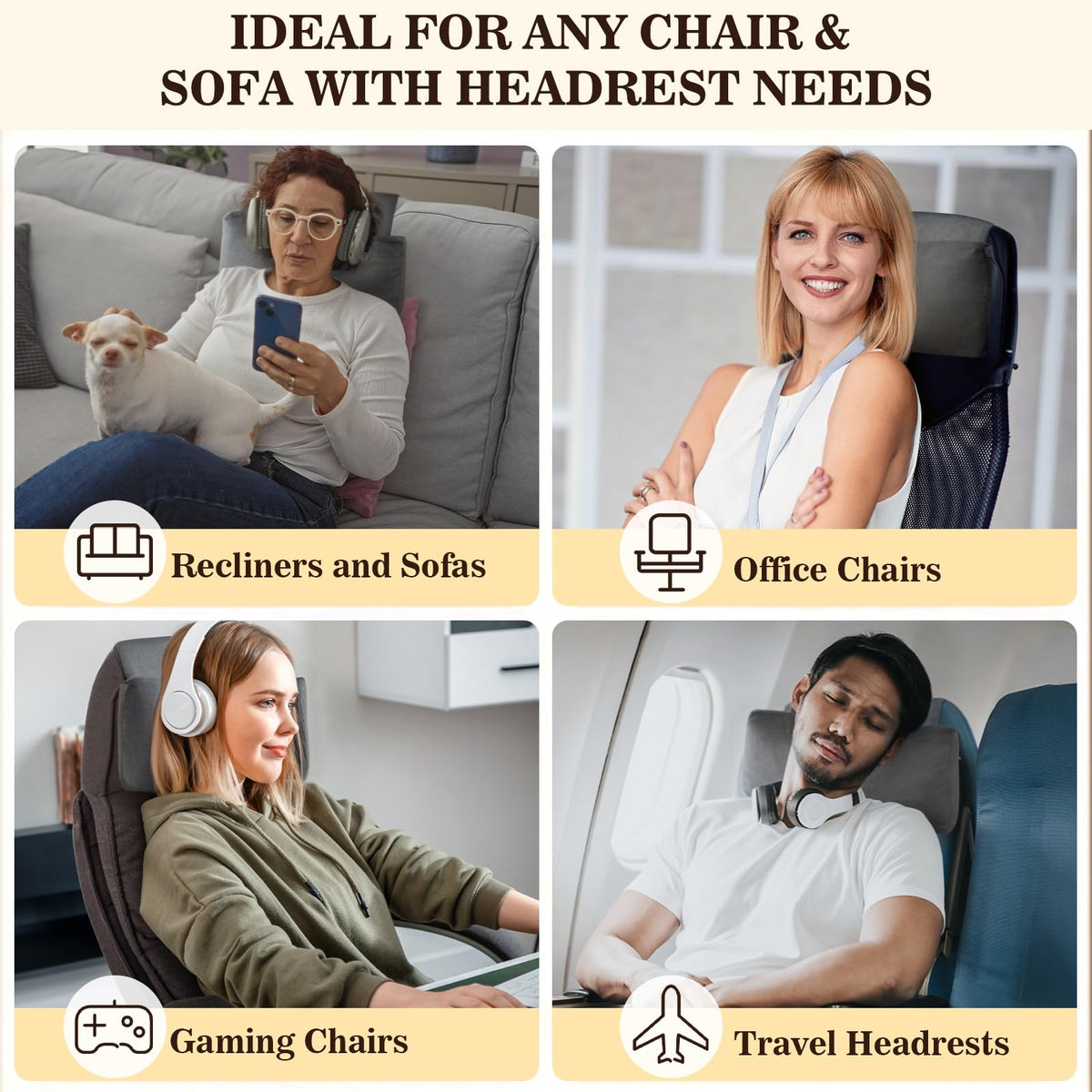 AHUAWA pillow measures 23 by 15.8 inches for versatile seating