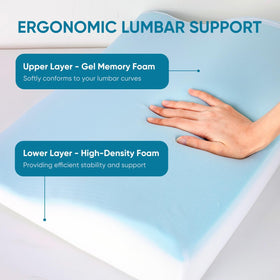 AHUAWA lumbar-support-pillow memory-foam-top emphasizes plush softness and contouring support.