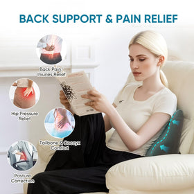 AHUAWA lumbar-support-pillow velvet cover removable closeup suggests breathable, skin-friendly fabric.