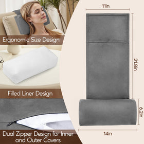 AHUAWA non-slip weighted flap keeps the pillow in place.