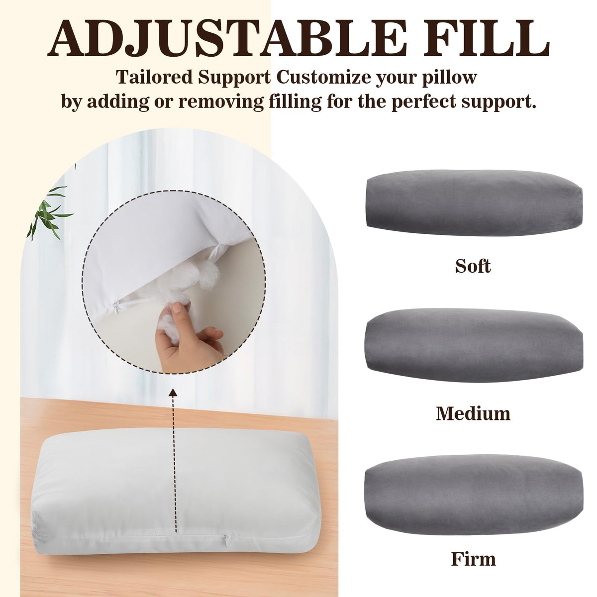AHUAWA weighted anti-slip back flap keeps the pillow in place during long sessions