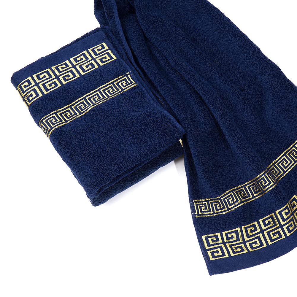 AHXHWKA bath towel embroidered soft and highly absorbent for daily use.