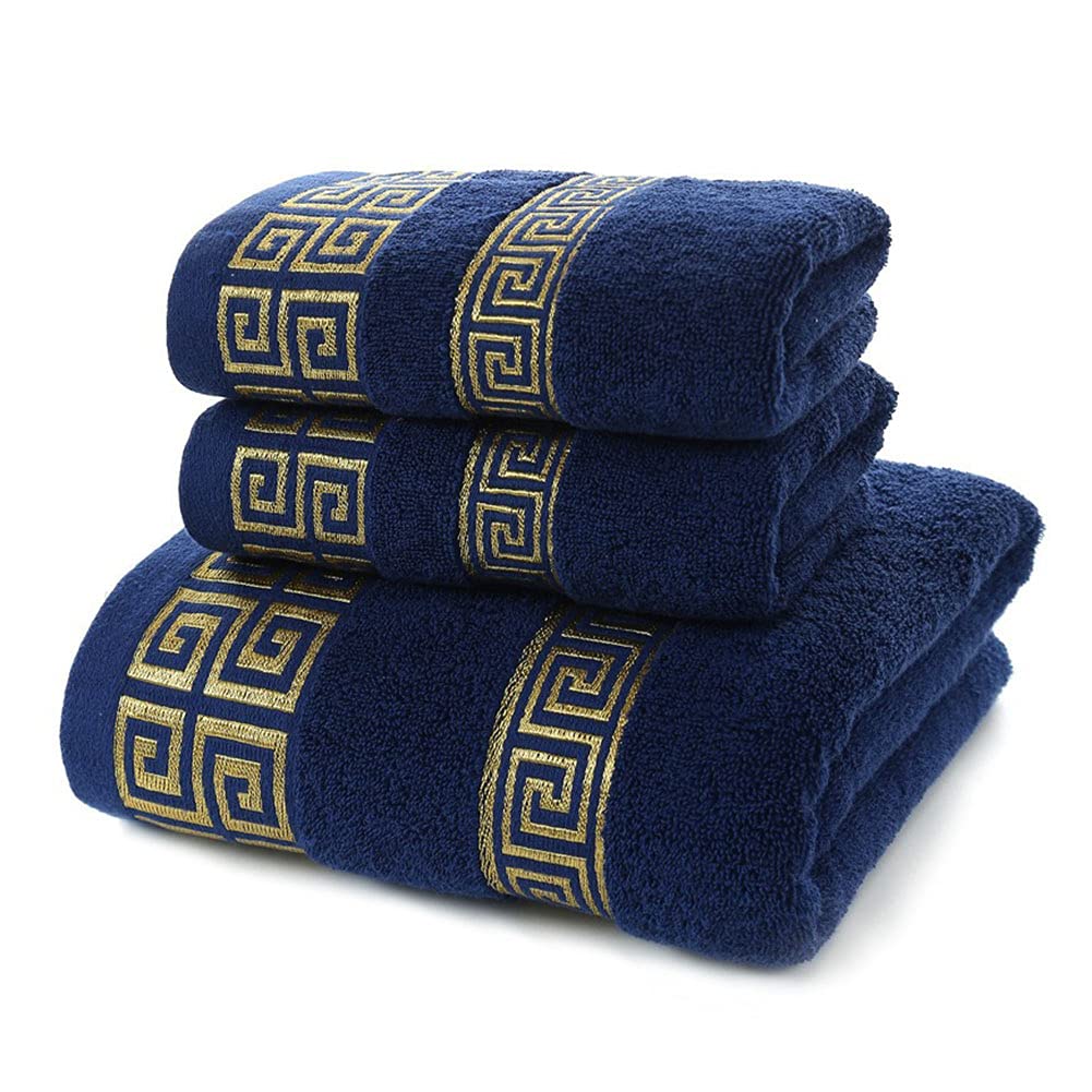 AHXHWKA towel set embroidery closeup with durable stitching and refined design.