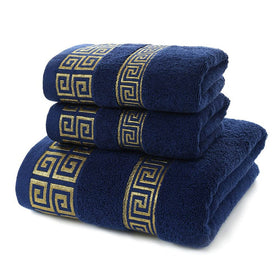 AHXHWKA towel set embroidery closeup with durable stitching and refined design.