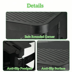 Ahxuvan 2-step stool in bathroom scene assists mirror and shelf access.
