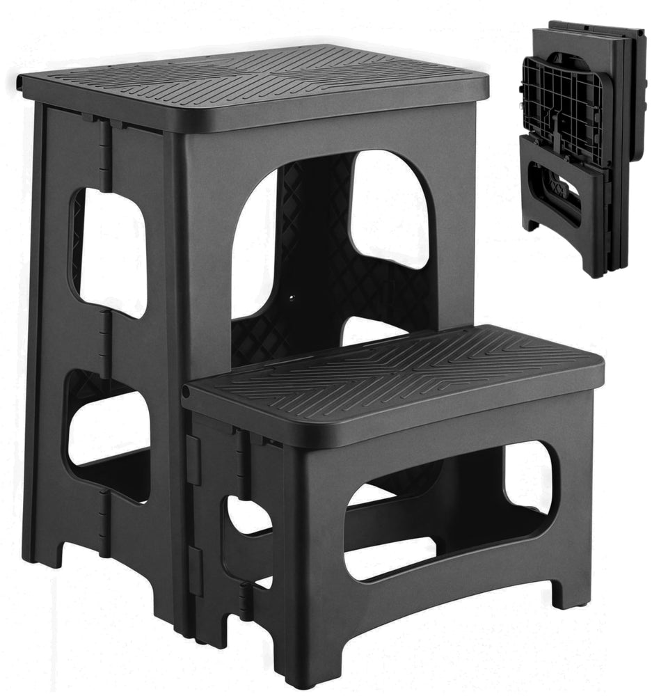 Ahxuvan 2-step stool, open design, ready for kitchen and bathroom tasks.