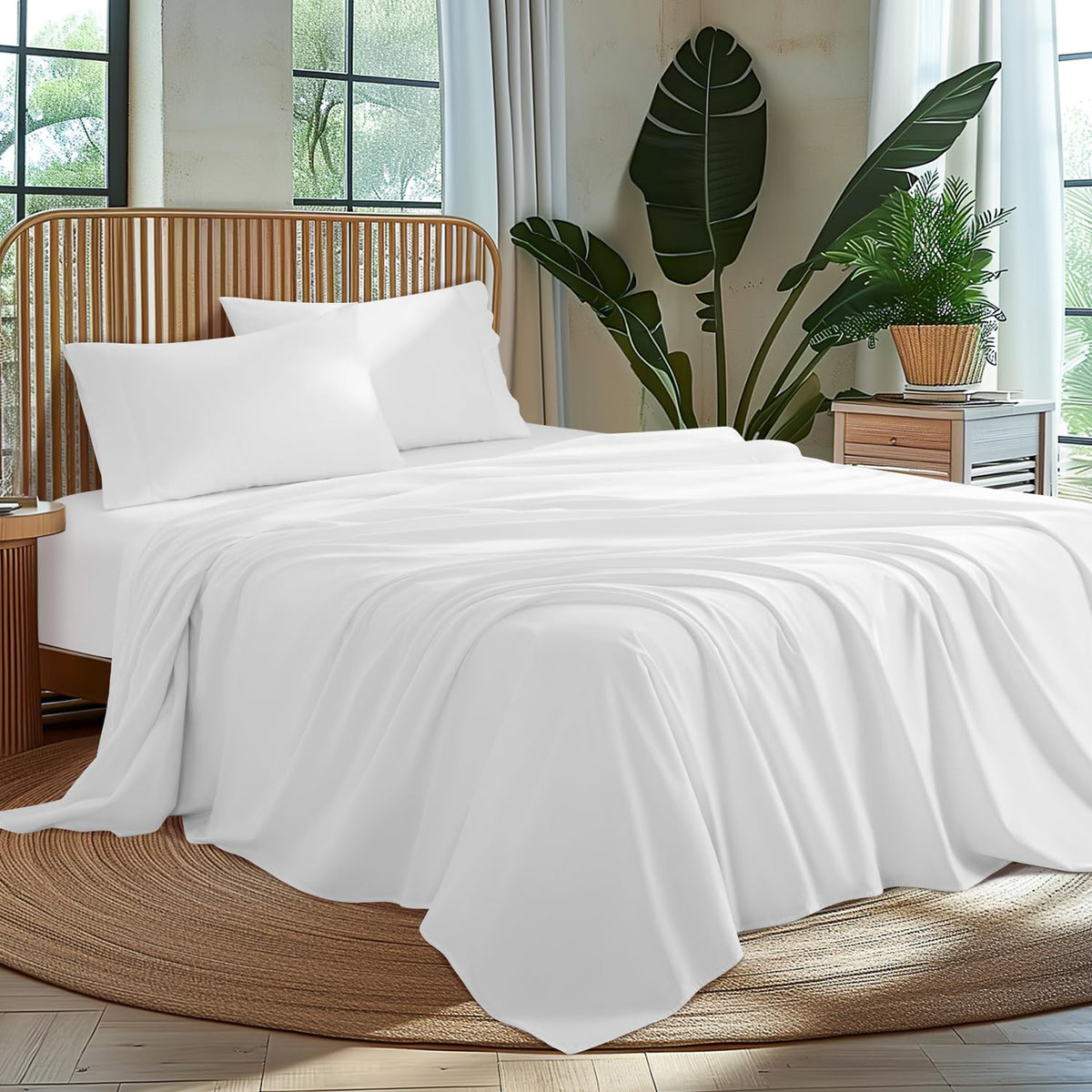 AiAngu 1000TC Egyptian cotton texture close-up for silky sleep comfort.