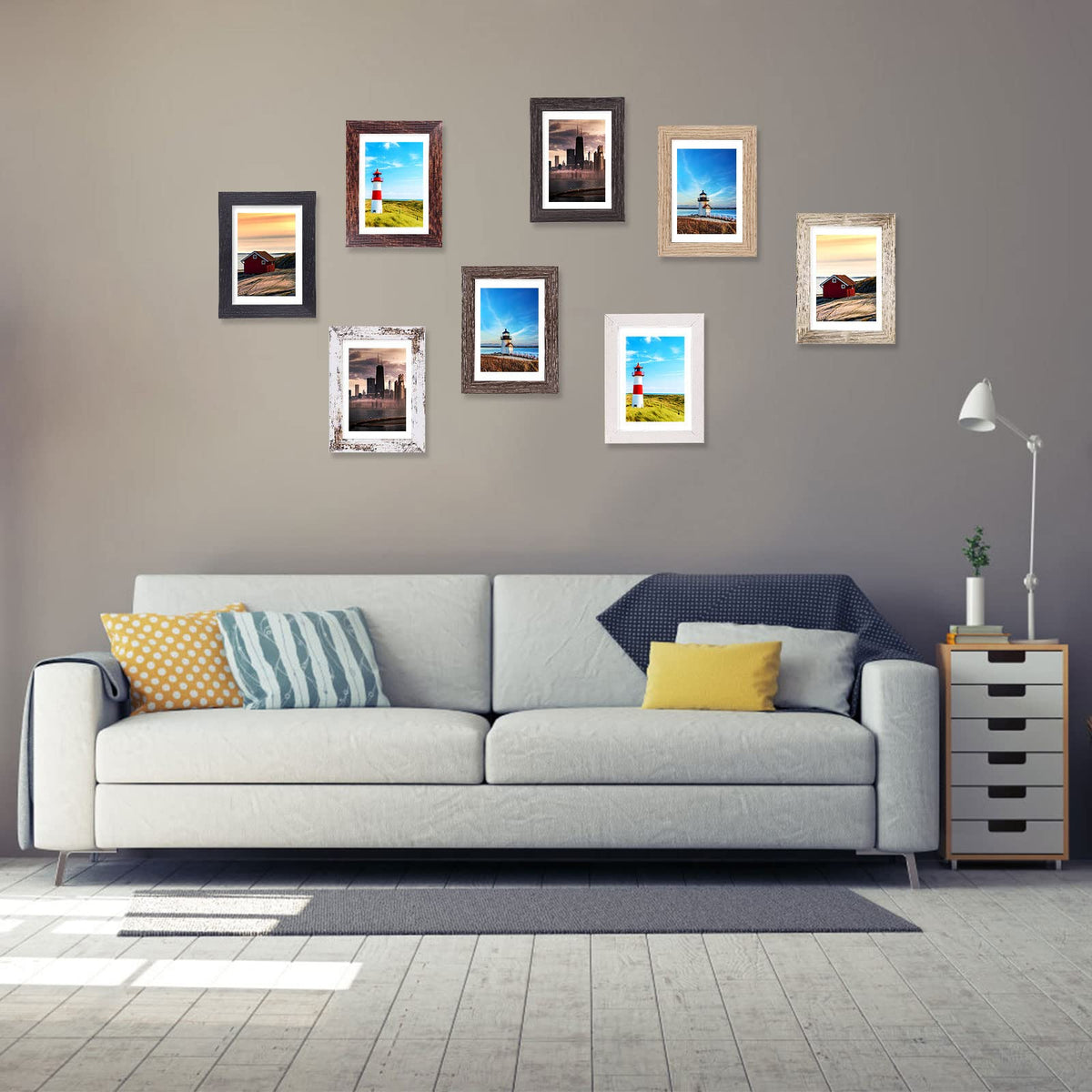 Aibala 5x7 frames grouped on a wall for a curated gallery look