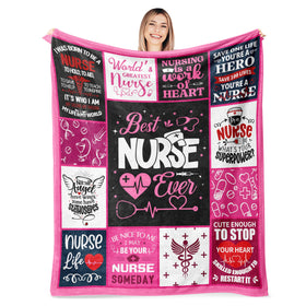 AICLIV funny nurse gift blanket offers cozy warmth for caregivers.