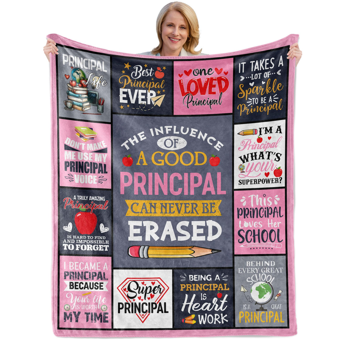 AICLIV Principal Blanket 60x50 folded, gift-ready for school principals.