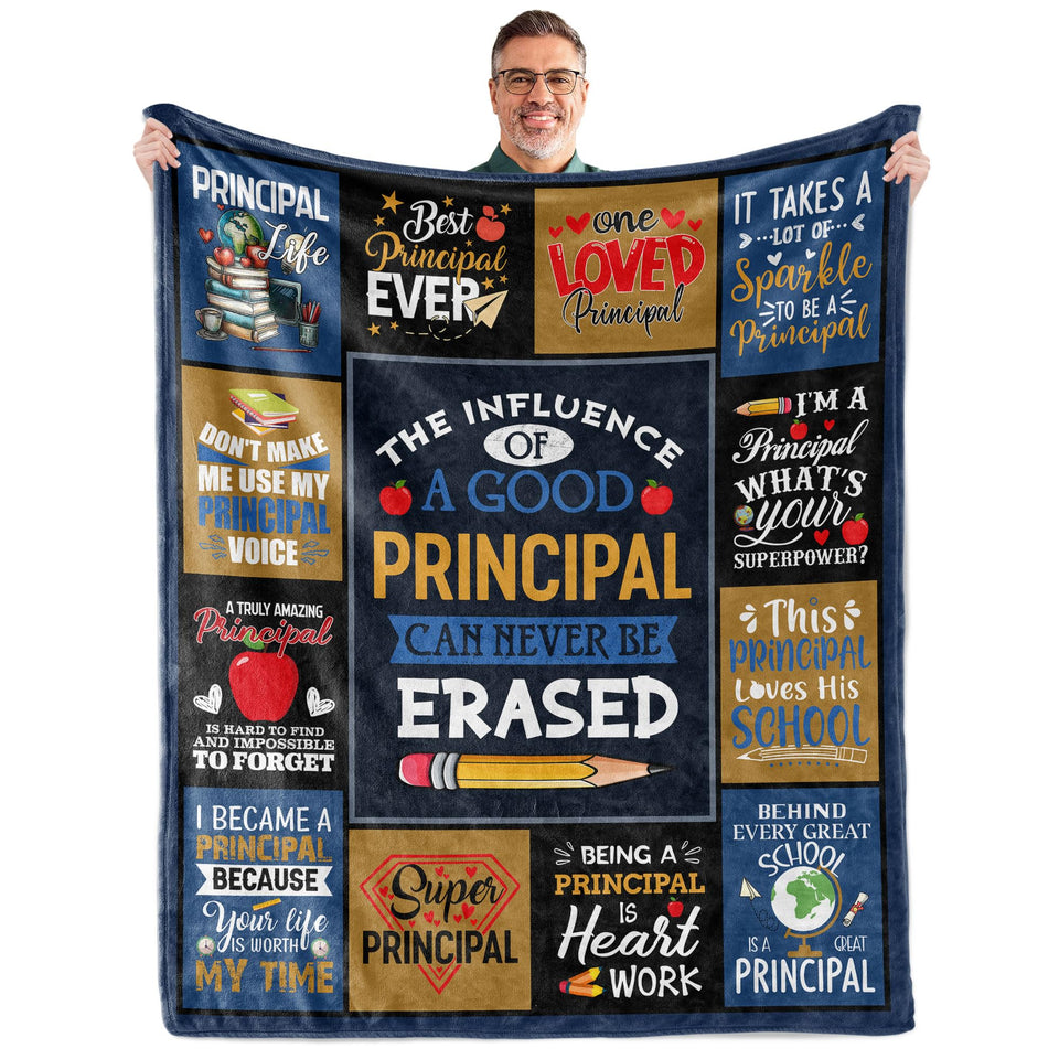 AICLIV principal blanket folded to show 60x50 inch size for gift presentation