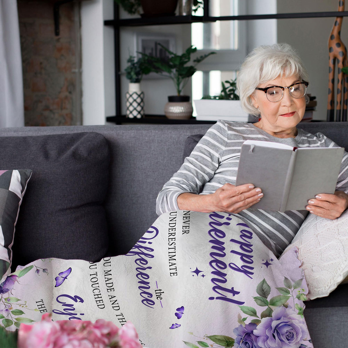 AICLIV 50x60 retirement blanket size ideal for couch or bed