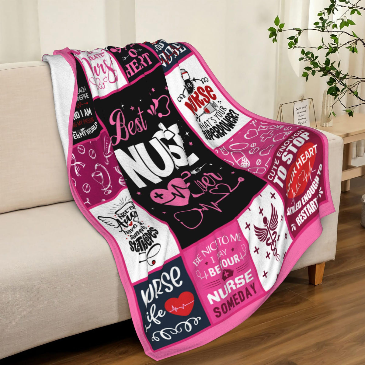AICLIV soft flannel fleece throw blanket for lounging.