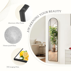 Aidoly Arched Mirror aluminum frame with slim profile and durable finish.