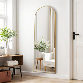 Aidoly arched mirror in elegant gold finish