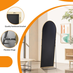 Aidoly arched mirror with bracket offers flexible placement