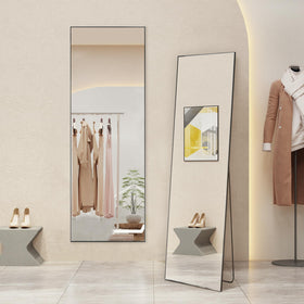 Aidoly full-length mirror on a stand showing a complete outfit view