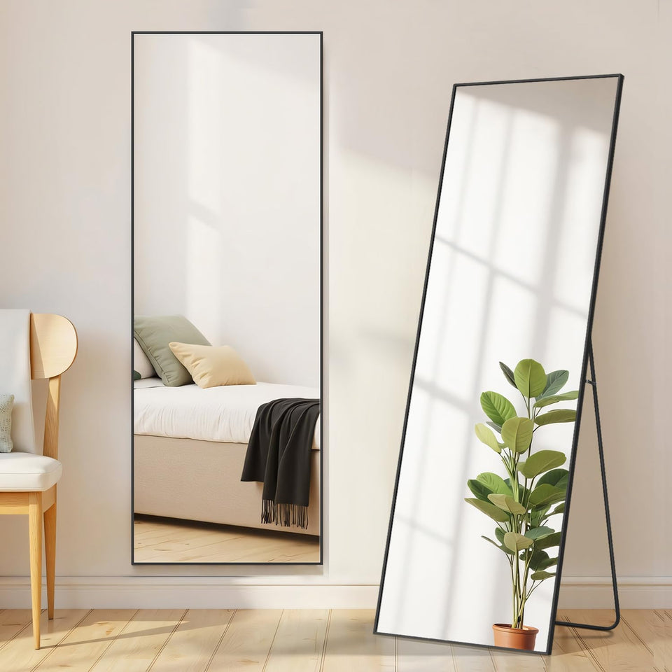 Aidoly full-length mirror in stand mode for head-to-toe outfit checks.