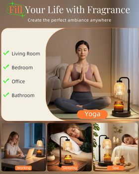 AIFEI Candle Warmer Lamp with 2 bulbs for even fragrance distribution