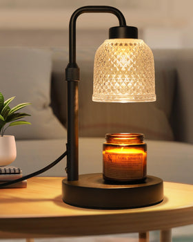 AIFEI coalblack candle warmer lamp with two bulbs for flameless fragrance