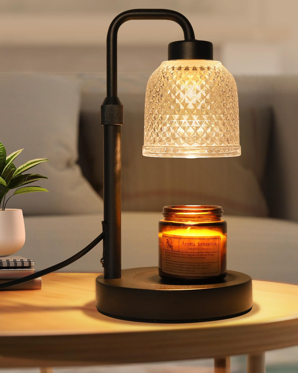 AIFEI coalblack candle warmer lamp with two bulbs for flameless fragrance