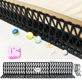 Aifong 12pc under-couch blocker kit installed under a sofa to deter pets.