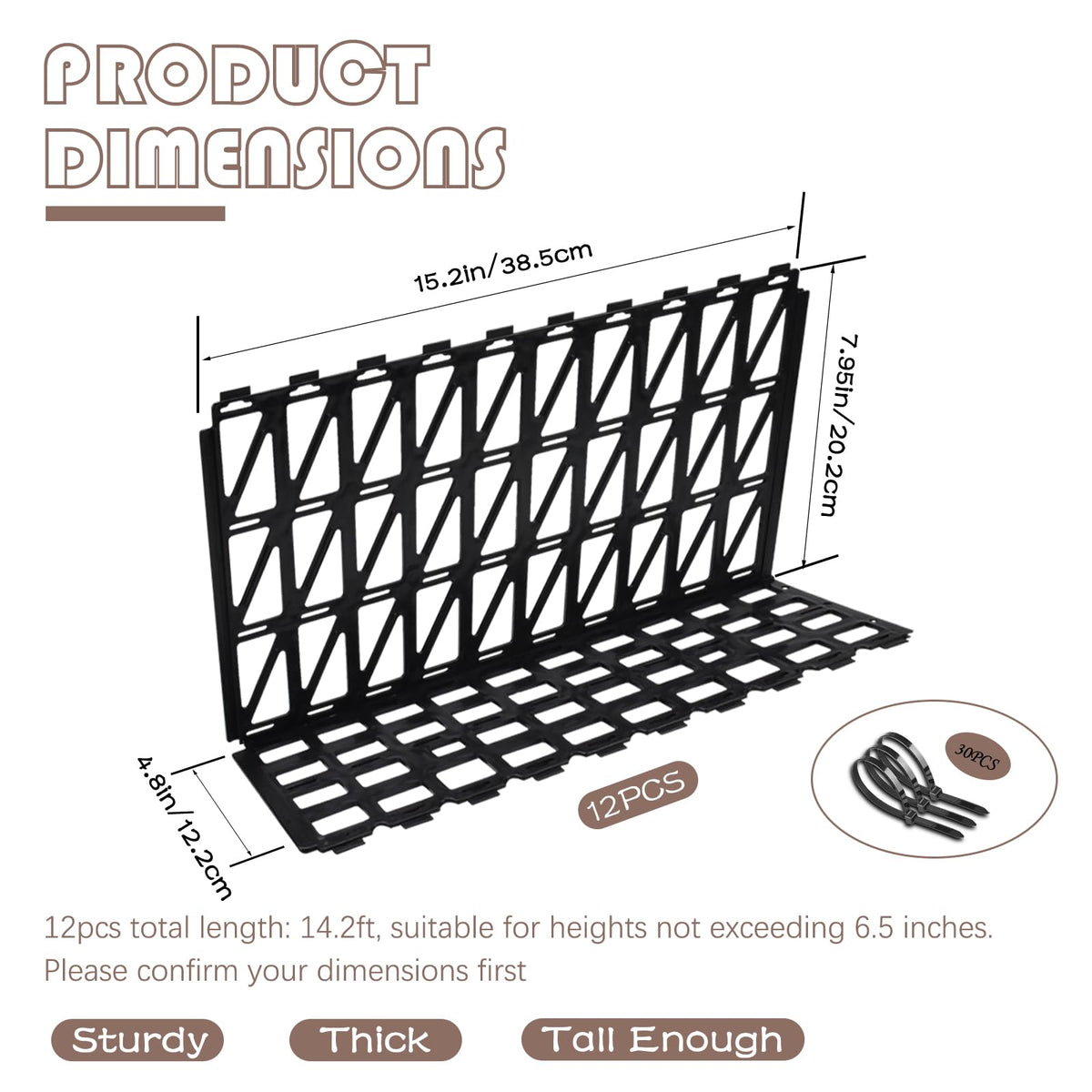 Aifong 30 ties included for secure reinforcement during setup.