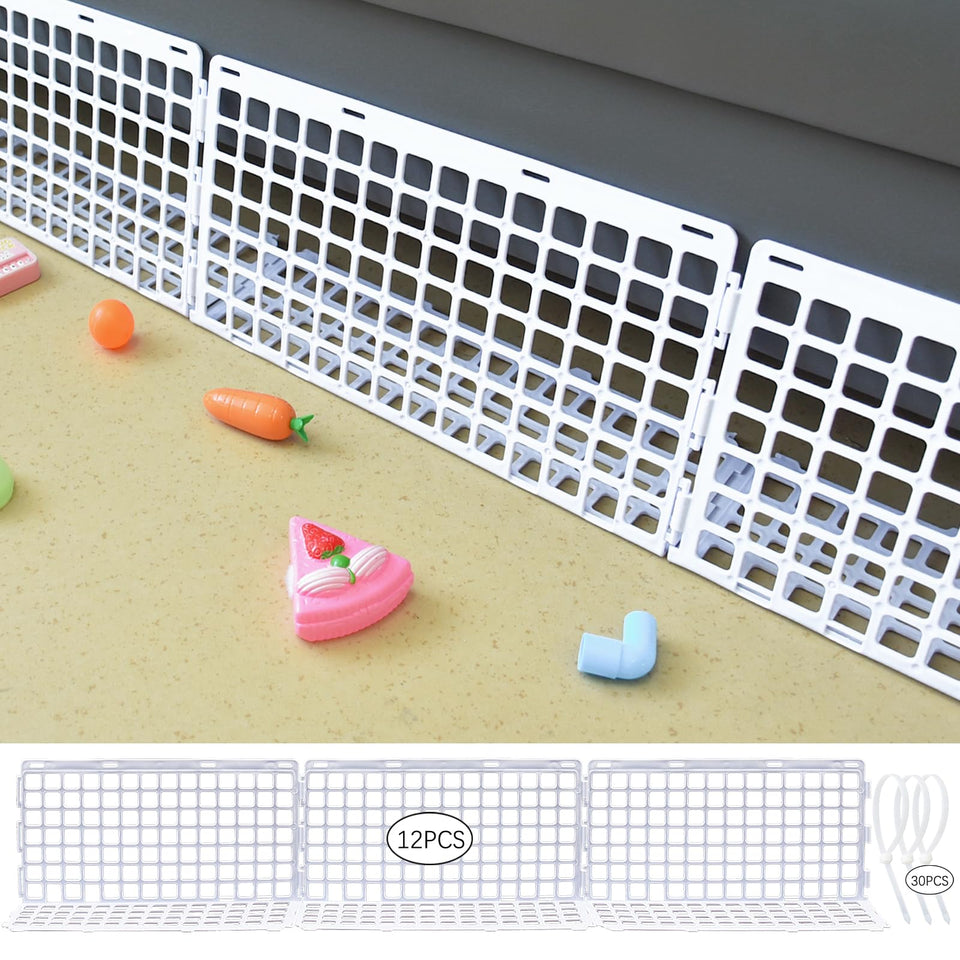 Aifong under couch blocker packaging showing 12 pieces and zip ties for a pet barrier setup.