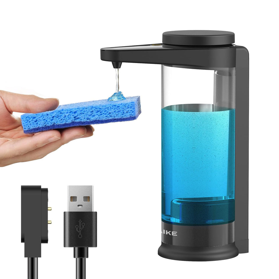 AIKE 17oz touch-free dispenser front view showing hands-free usability for kitchen tasks