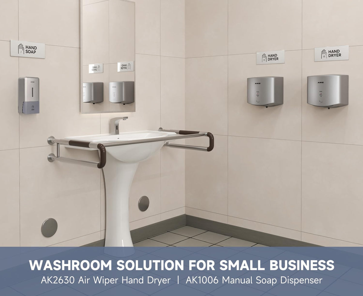 AIKE adhesive wall-mount option for simple, drill-free installation