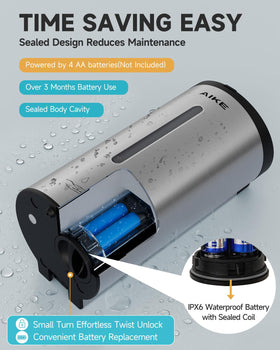 AIKE AK1205 25oz capacity minimizes refill interruptions.