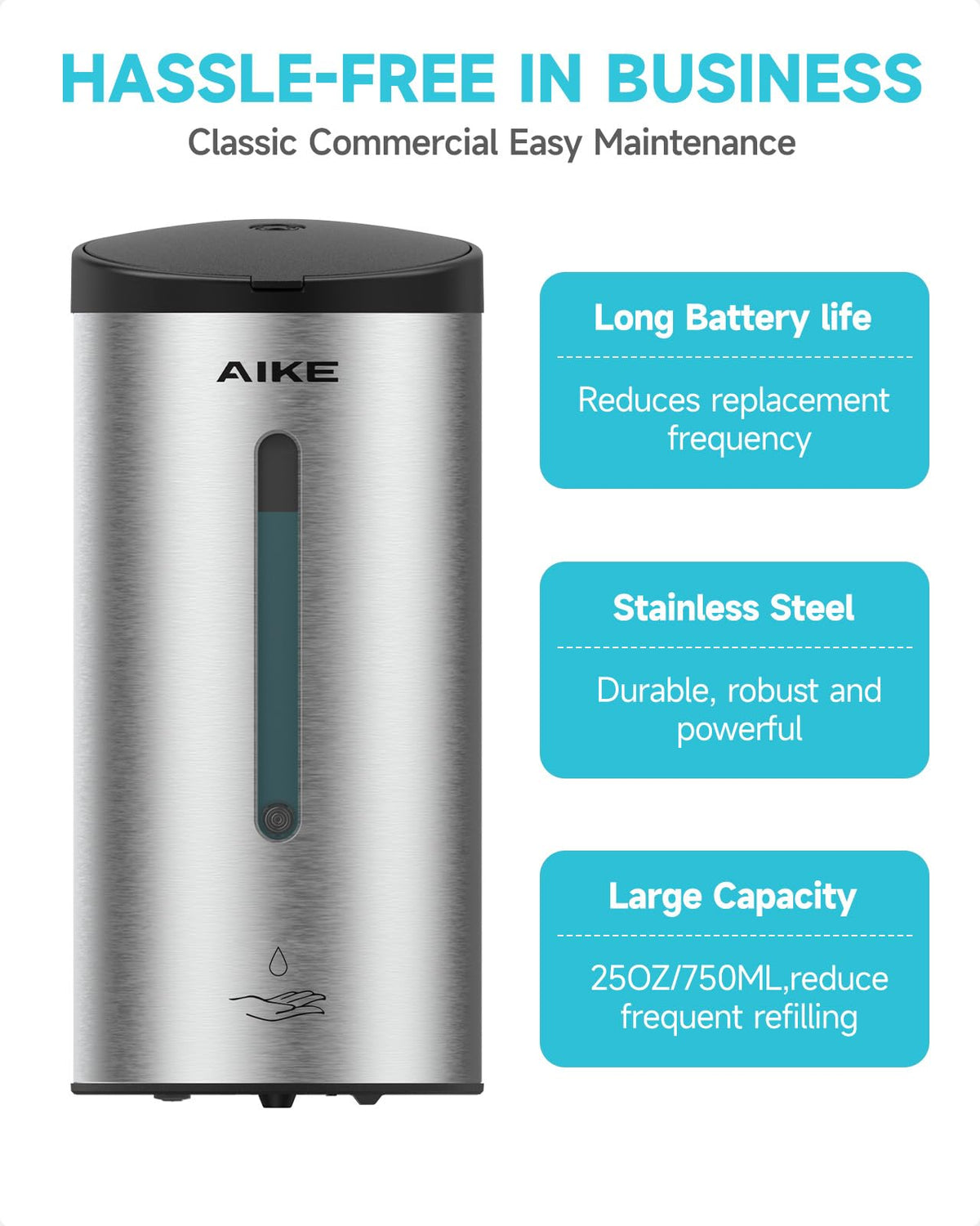 AIKE AK1205 dual-installation backplate for flexible mounting.