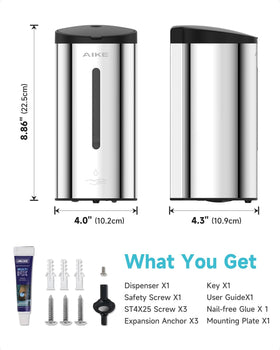 AIKE AK1205 durable polished stainless steel body for commercial use