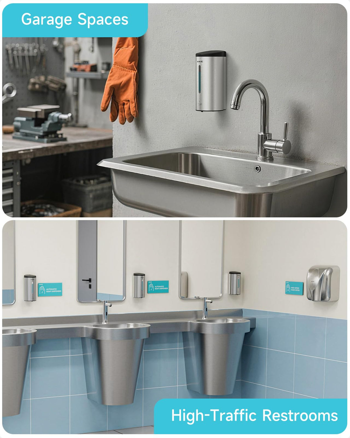 AIKE AK1205 stainless steel body for durability and easy cleaning.