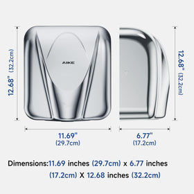AIKE Elephant Power nozzle focuses airflow for fast hand drying.