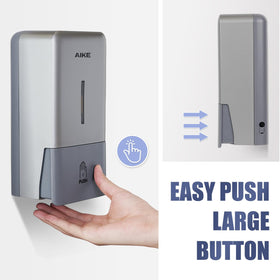 AIKE 27oz large-capacity dispenser top angle, reduces refills in busy bathrooms