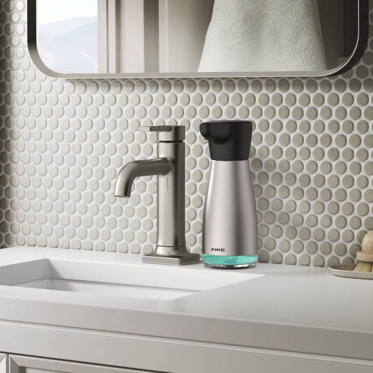 AIKE no-leak no-clog system prevents messy soap dispensing