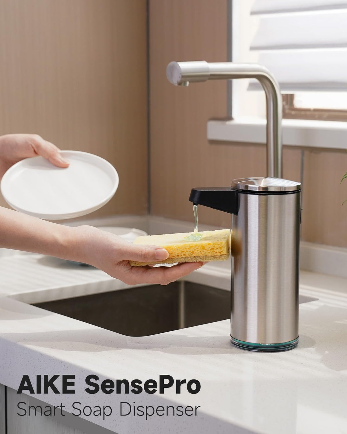 AIKE SensePro refill opening design enables quick, spill-free restocking