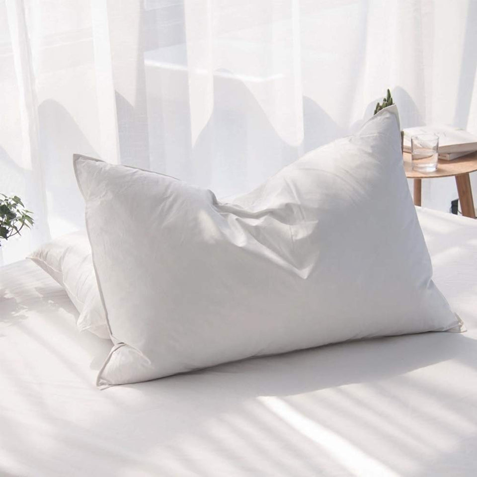AIKOFUL Luxury Feathers Down Pillow main view showing plush hotel-quality loft for restful nights.