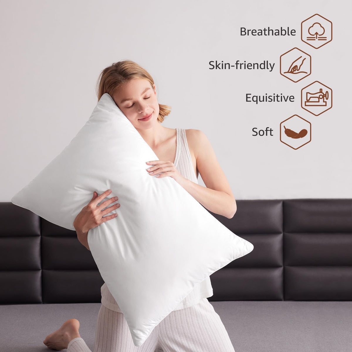 AIKOFUL organic cotton cover close-up shows soft breathable fabric
