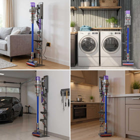 AIKOLZON vacuum stand stores cords and accessories neatly for easy access.