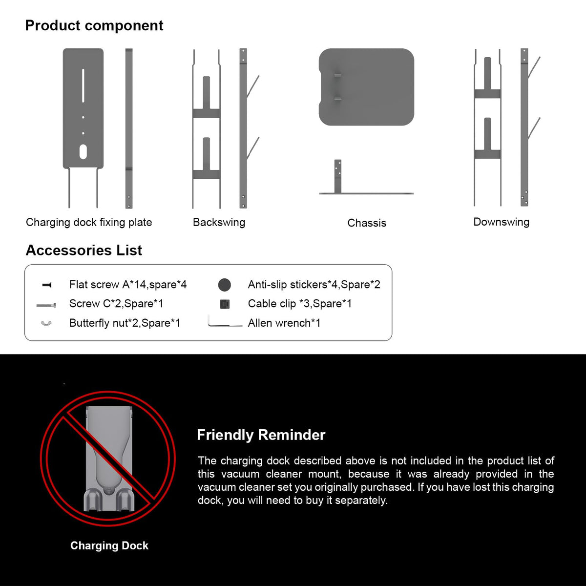 AIKOLZON vacuum stand anti-tip design keeps the unit steady during use.