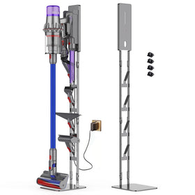 AIKOLZON vacuum stand supports Dyson V15 securely for clutter-free storage.
