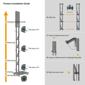 AIKOLZON vacuum stand installs easily with no wall drilling required.