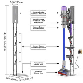 AIKOLZON vacuum stand top mounting bracket with sliding groove fits Dyson handheld models.