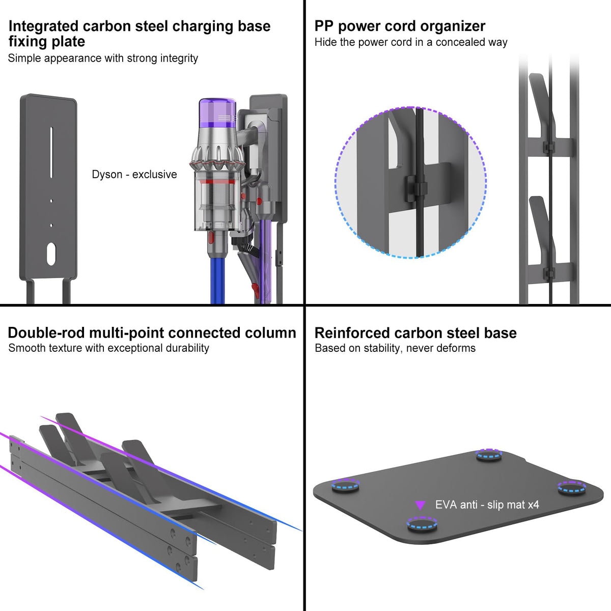 AIKOLZON vacuum stand universally fits Dyson handheld models for future upgrades.