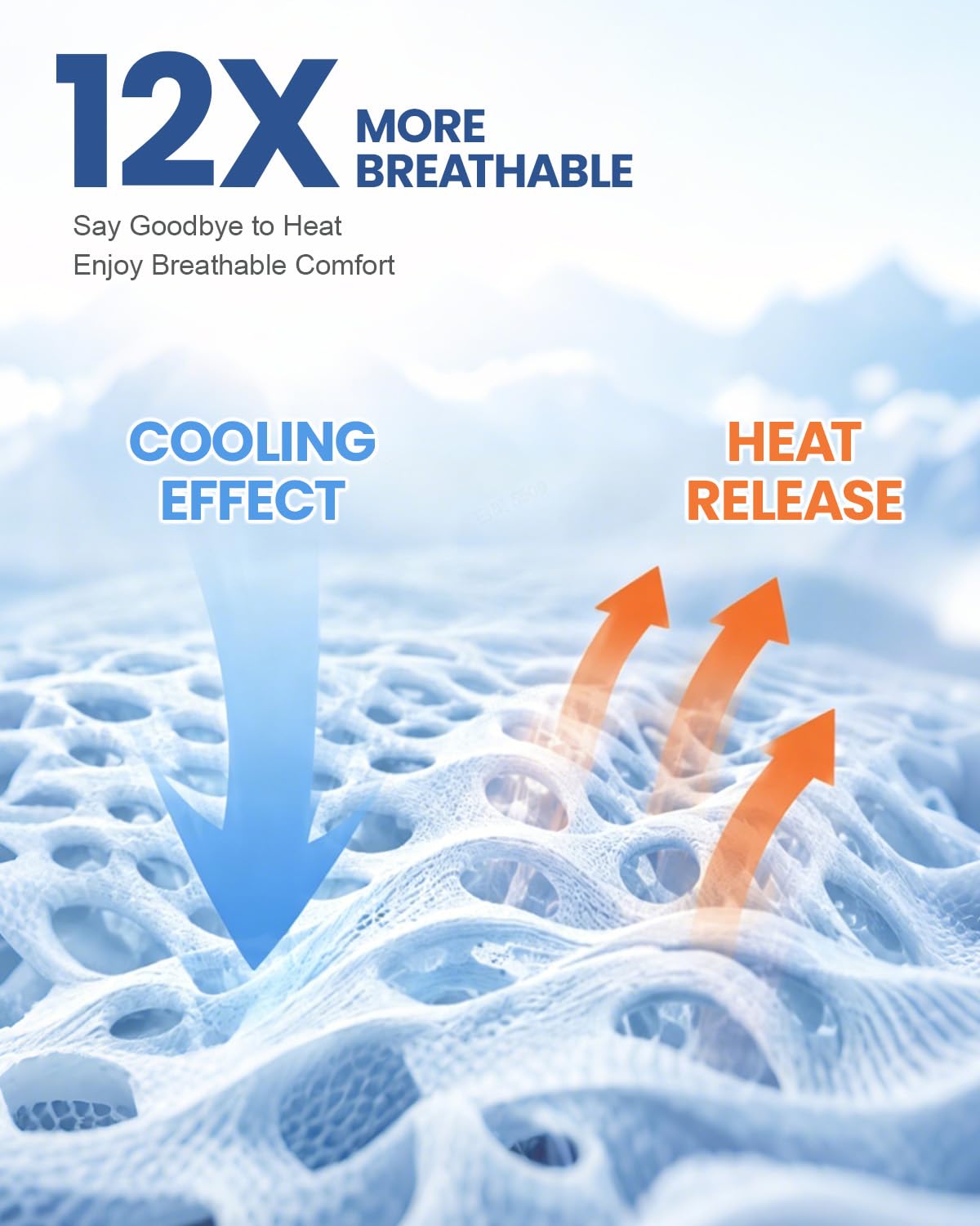 Close-up of Ailemei Direct fabric with Japanese cold fiber cooling