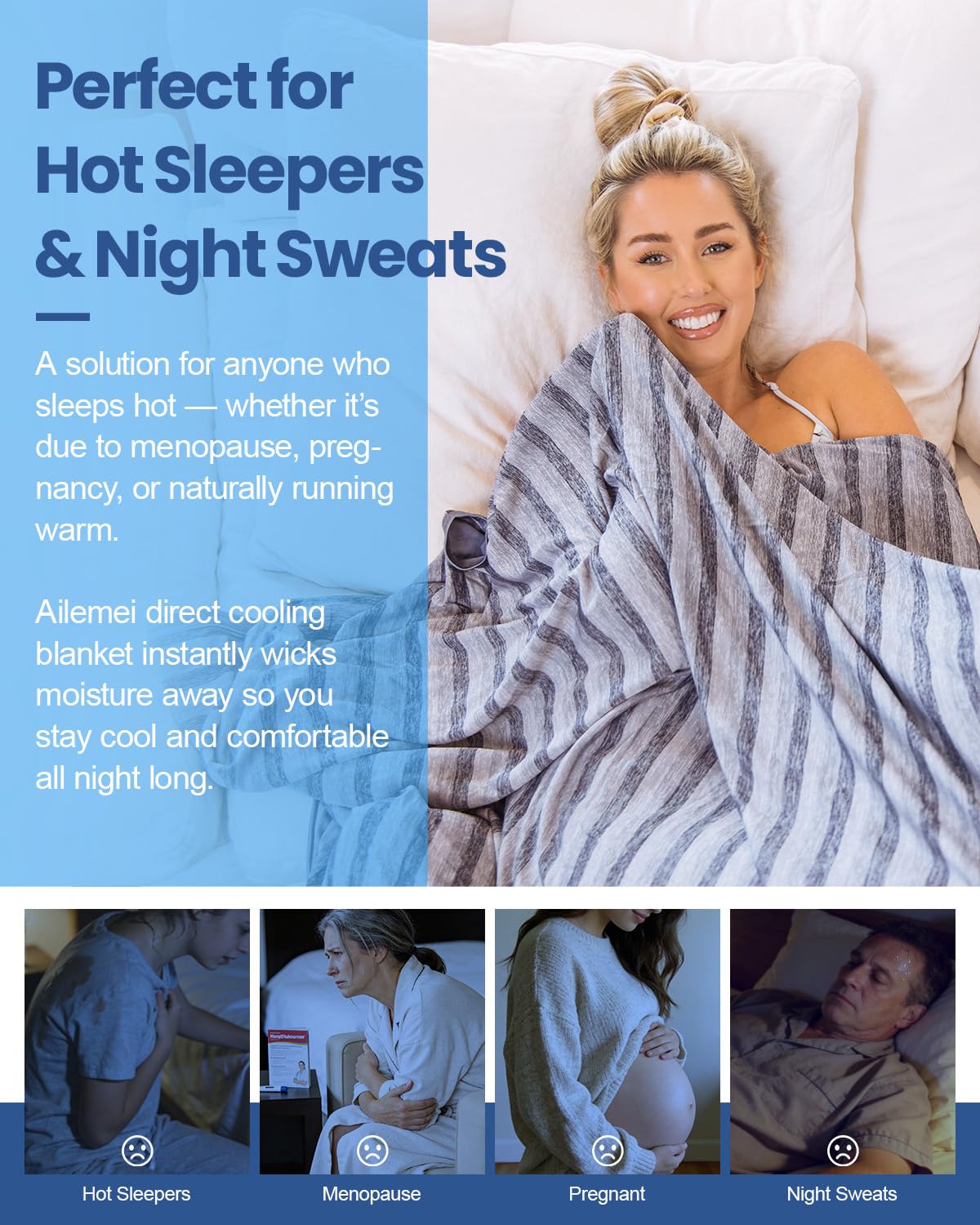 Ailemei Direct cooling blanket with a pet-friendly setup