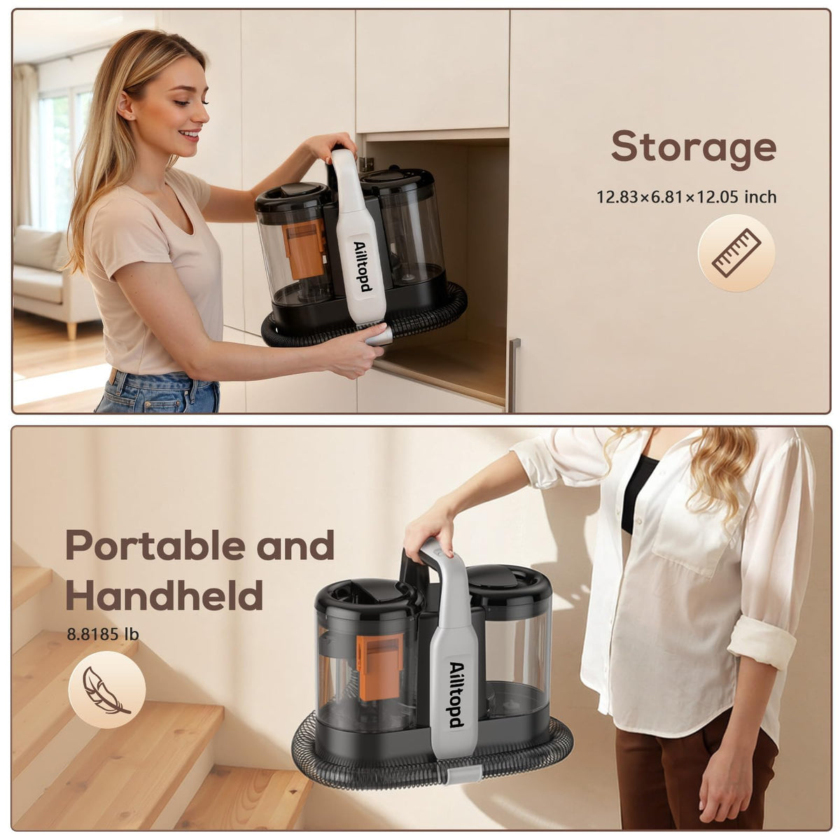 Ailltopd compact storage design fits under a sink