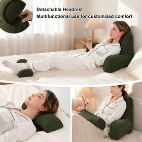 Ailuteie avocado-green cushion enhances casual lounging on a daybed or couch.